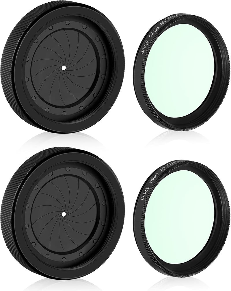 Folisobo Adjustable Iris Aperture Diaphragm Filter Pack M30 to M37 Iris Aperture Diaphragm Adapter Optical Diaphragm 1.5-26mm Lens Module Adapter Ring PVS-14 PVS 14 (Adjustable Iris Filter Kit*2) - Image 1